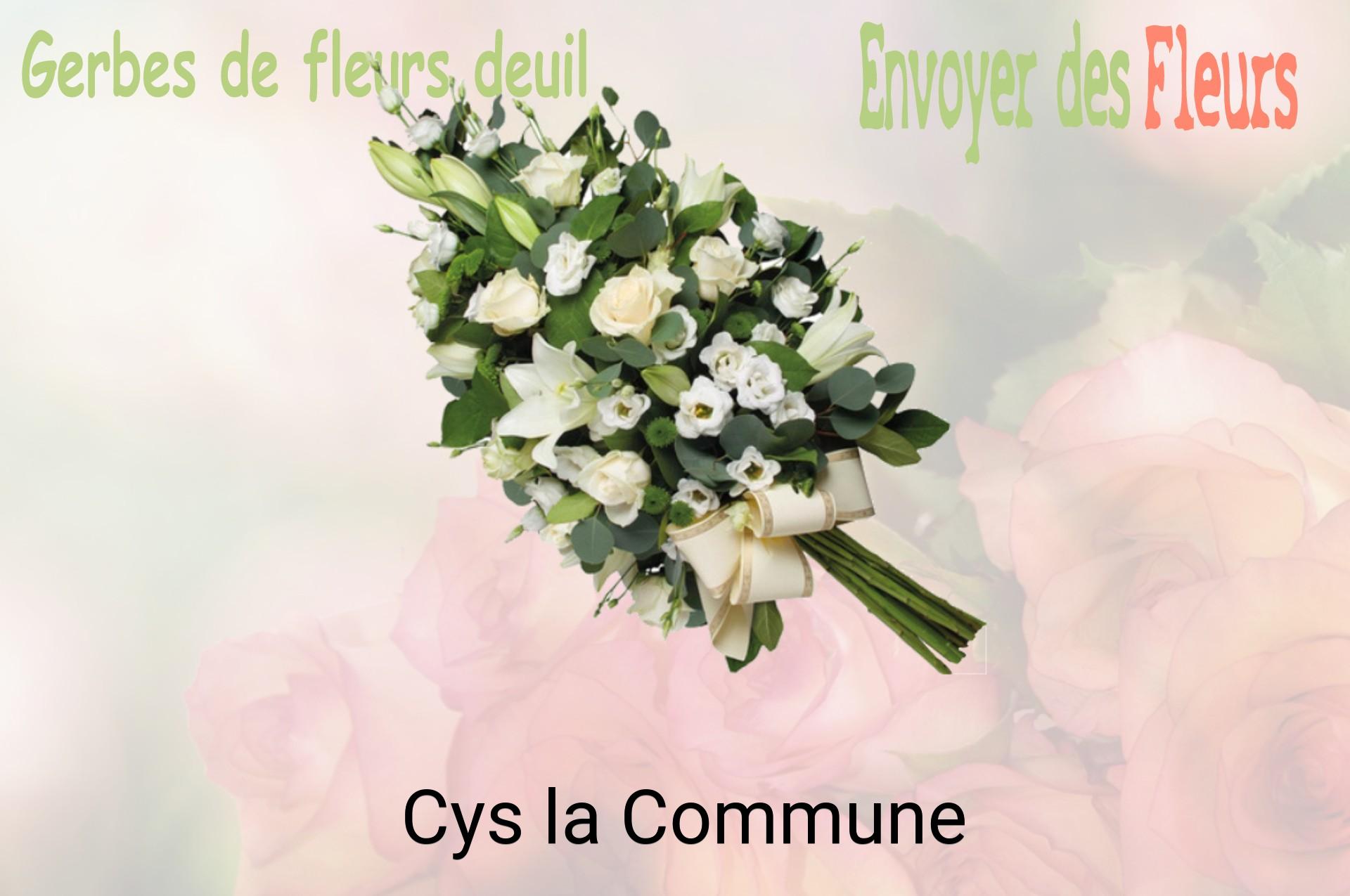 Gerbe de fleurs de deuil livrée à Cys-la-Commune